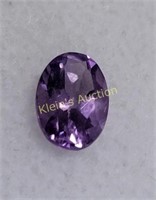 gemstone oval cut medium purple amethyst .80ct
