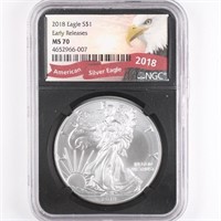 2018 Silver Eagle NGC MS70