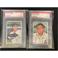 (2)1952 Bowman Baseball Psa Graded Cards