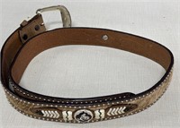 Vintage Cowhide Western Belt