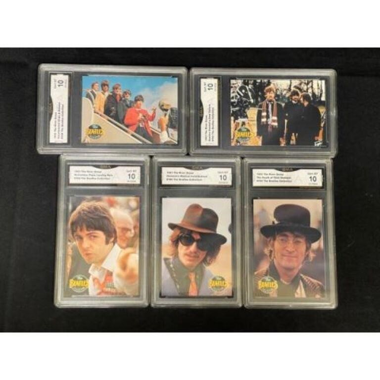 (5) 1993 The Beatles Gma Graded Cards