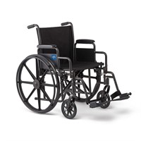Medline Comfortable Folding Wheelchair with Swing-