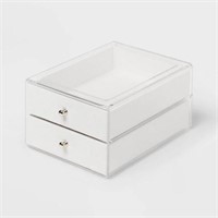 Acrylic Accessory Organizer with Fabric Drawers -