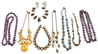 Lot of Gemstone Necklaces - Trifari, Kate Spade.