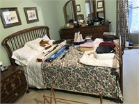 Queen Bed with mattress and bedding