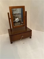 Antique 1 Drawer Shaving Mirror