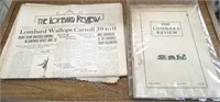 Early 1900's Lombard College Review Newspapers