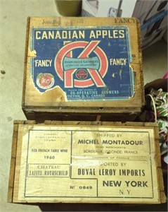Wine box and apple box