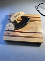 Alaskan Ulu Knife and cutting board (kitchen)