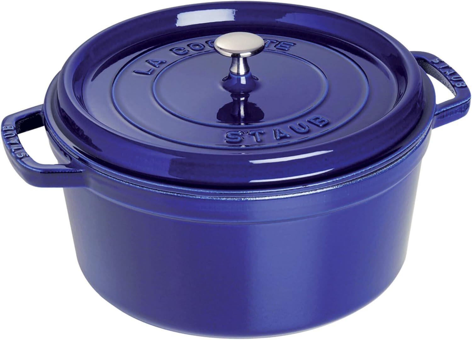 $316  Staub Cast Iron 5.5-qt Cocotte - Dark Blue