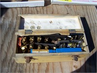 Wooden Box of Drill Bits