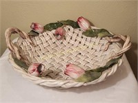 Porcelain Lattice Woven Petal Basket