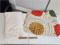 Crochet Blanket & Cotton Throw