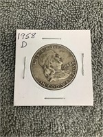 1958 D Franklin Half -Dollar