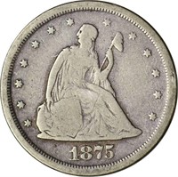 1875-S TWENTY CENT PIECE - FINE