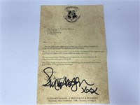 Autograph COA Harry Potter Letter