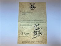 Autograph COA Harry Potter Letter