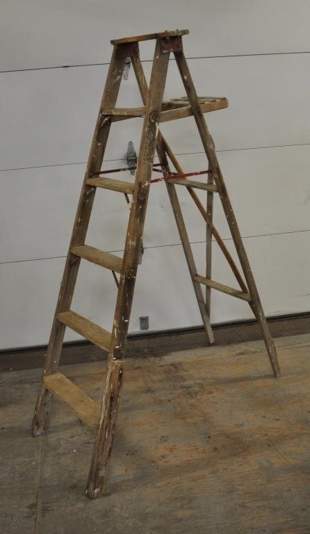Vintage wood 6ft. ladder