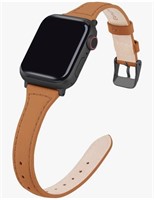 Ritche Thin Slim Leather Apple Watch Band for