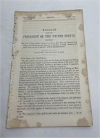 Senate 39th Congress Message from President 1866