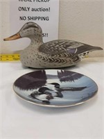 Plastic duck and plate