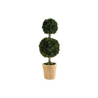 Nearly Natural 2.5ft. Preserved Boxwood Double Bal