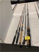 GROUP OF FISHING RODS ONLY