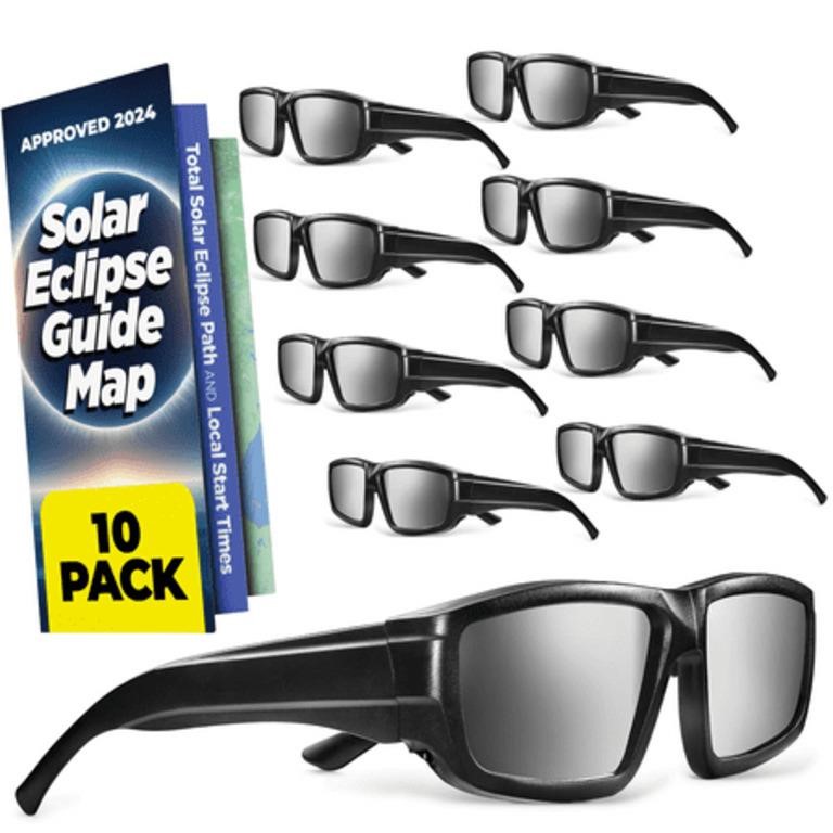 Solar Eclipse Glasses 10-Pack - CE & ISO Certified