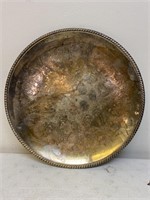 Large 17 inch silver plated platter
