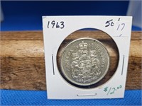 1963 50 CENT COIN SILVER