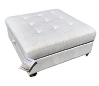 Thomasville Grey Fabric Storage Ottoman C-408