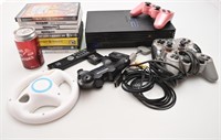 Console PS2 avec jeux, jeux de Wii, manettes