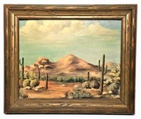 I Byex Desert Landscape Painting on Board
