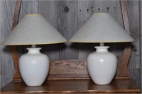 Eggshell Ceramic Lamps with Textured lampshades