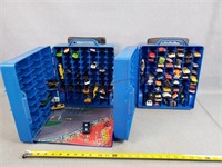 2- Hotwheels Suitcase Organizers w/ Cars