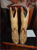 vintage backcut python cowboy boots