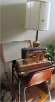 ELECTRO GRAND 400 SEWING MACHINE, TABLE, CHAIR, LA