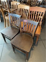 4x Solid Wood Dining Chairs (4x bid)