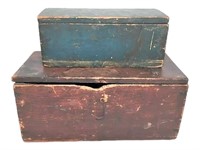 2 Pc. Early Painted Boxes