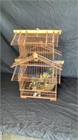 WOOD AND BAMBOO BIRD CAGE