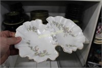 2 FLORAL DECORATED GERMAN DISHES