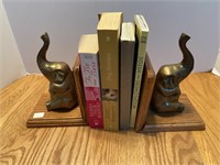 Brass Elephant Book Ends