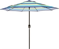 Blissun 9' Outdoor Patio Umbrella, Striped Patio