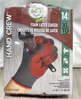 Hand Crew Foam Latex Coated Gloves Xl