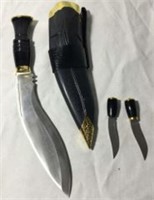Chinese made Gourkha & Matching Daggers