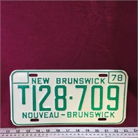 1978 New Brunswick Trailer License Plate