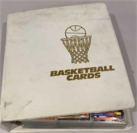 Binder full of basketball cards