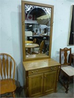 Hall Stand with Mirror 28" x 15" x 75"