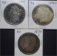 1879, 79-S & 79-O Morgan Dollars
