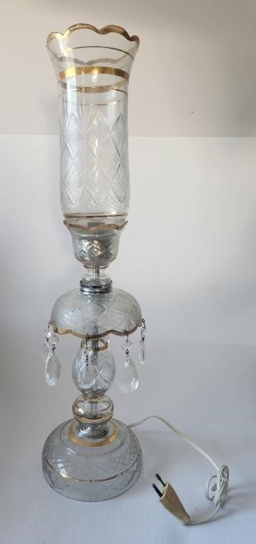 Crystal Table Lamp Bohemian Mantel